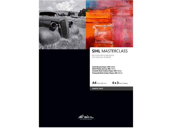 Papier SIHL MASTERCLASS SAMPLE PACK BLACK&WHITE, CREATIVE ART (4848, 4851, 4852,4853) A4 12szt.