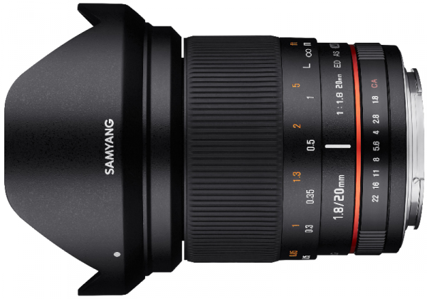 Obiektyw Samyang 20 mm f/1.8 Canon EF