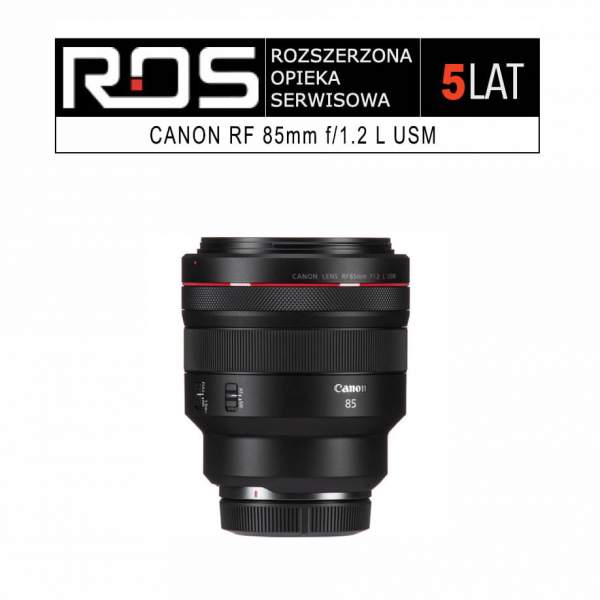 Canon rozszerzona opieka serwisowa dla RF 85 mm f/1.2 L USM na 5 lat