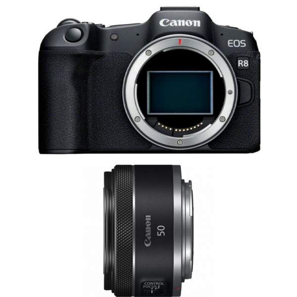Aparat cyfrowy Canon EOS R8 + RF 50 mm f/1.8 STM