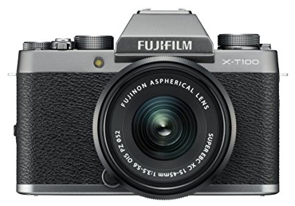 Aparat cyfrowy FujiFilm X-T100 srebrny + ob. XC 15-45 mm f/3.5-5.6 OIS PZ