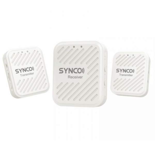 Synco G1 A2 bezprzewodowy system mikrofonowy 2,4 GHz - 2 nadajniki + odbiornik (biały)