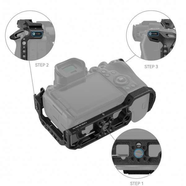 SmallRig Black Mamba R5C カメラケージ 3891（Üst siyah Mamba