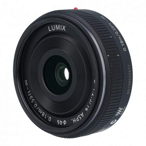 Obiektyw UŻYWANY Panasonic LUMIX G 14 mm f/2.5 II ASPH czarny + konwerter DMW-GWC1 s.n. BR1DB025677