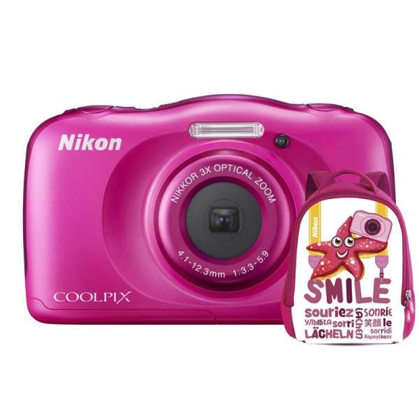 Aparat cyfrowy Nikon COOLPIX W100 różowy + plecak