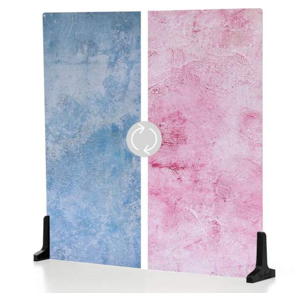 Tło plastikowe V-Flat World Duo Boards Różowy tynk/niebieskie drzwi do stodoły