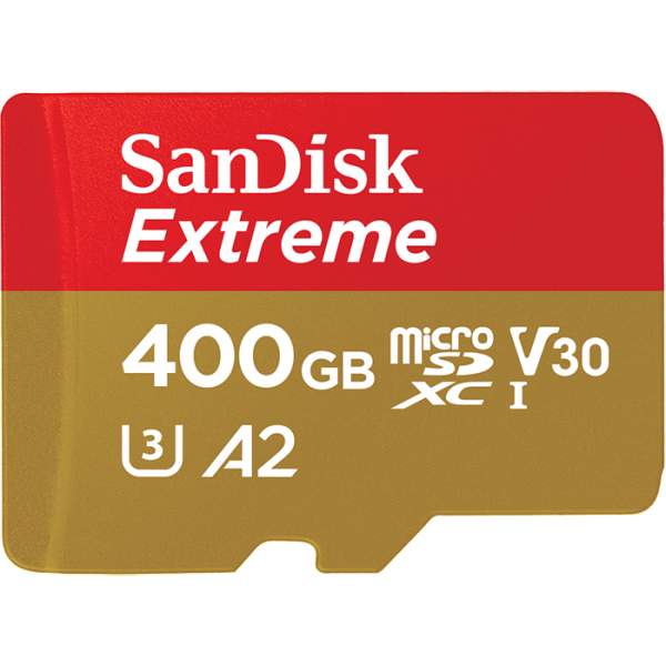 Karta pamięci Sandisk microSDXC 400GB EXTREME 160MB/s C10 UHS-I U3 V30 A2 + adapter SD