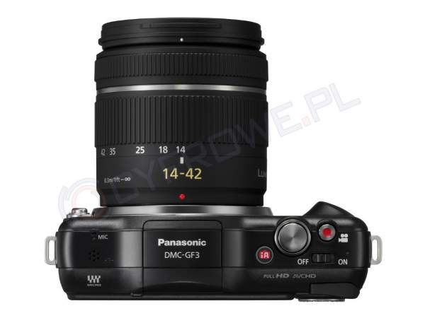 Panasonic DMC-GF3 14-42mmレンズ付き PANASONIC DMC-GF3 CZARNY + OB. 14-42 - Aparaty cyfrowe