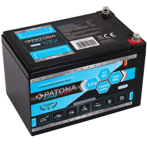 Bateria Patona Platinum LiFePO4 12V 12Ah 144Wh 12000 mAh