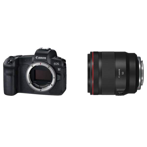 Aparat cyfrowy Canon EOS R body + adapter EF-EOS R + RF 50/1.2 L USM - zestaw do fotografii portretowej 