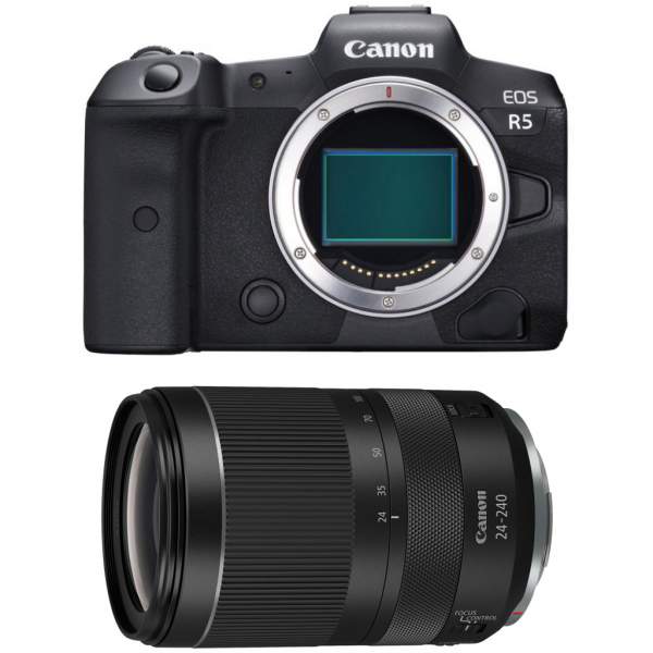 Aparat cyfrowy Canon EOS R5 body + RF 24-240 F 4-6.3 IS USM 