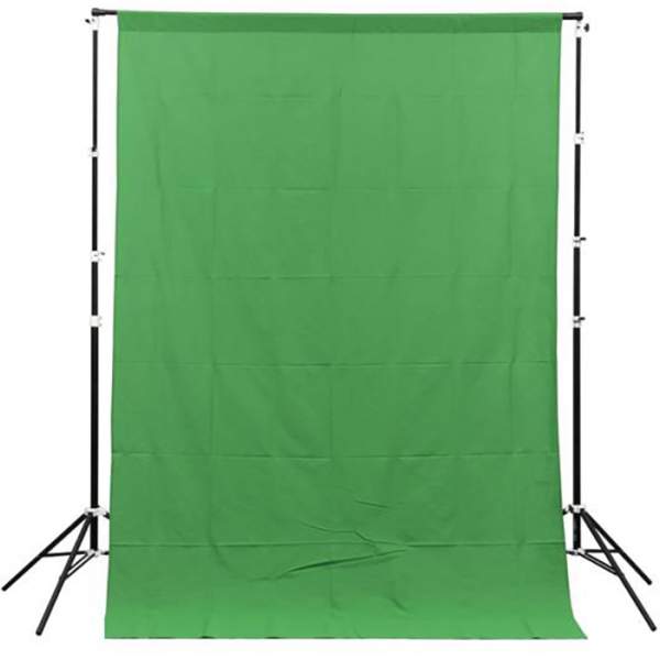 Tło materiałowe GlareOne materiałowe Green Screen Backdrop 1.8x3 m - zielone