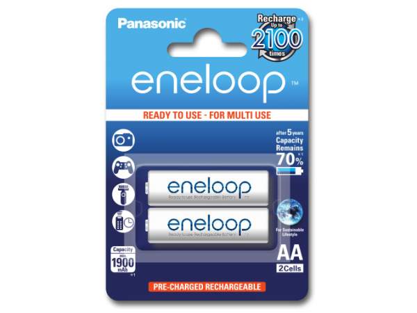 Akumulatory Panasonic Eneloop AA 1900 mAh 2100 cykli 2szt. 