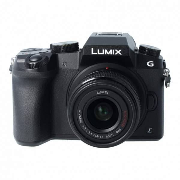 Aparat UŻYWANY Panasonic Lumix DMC-G7 + ob. 14-42 czarny s.n. WE6KD003964-TA98M107140