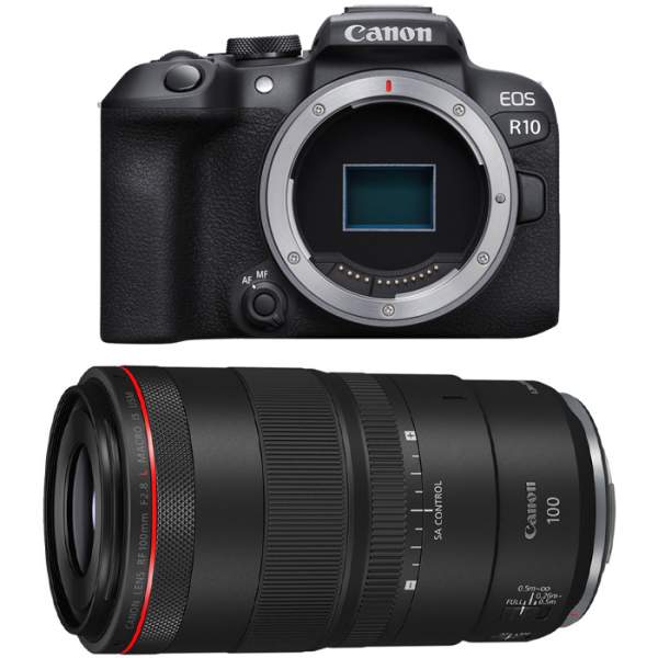 Aparat cyfrowy Canon EOS R10 + RF 100 mm f/2.8 L Macro IS USM