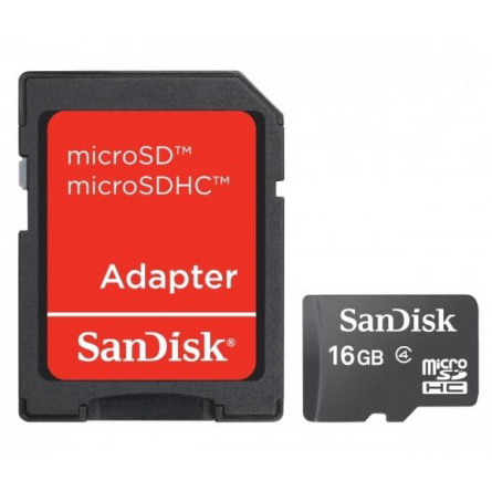 Karta pamięci Sandisk microSDHC 16 GB + adapter