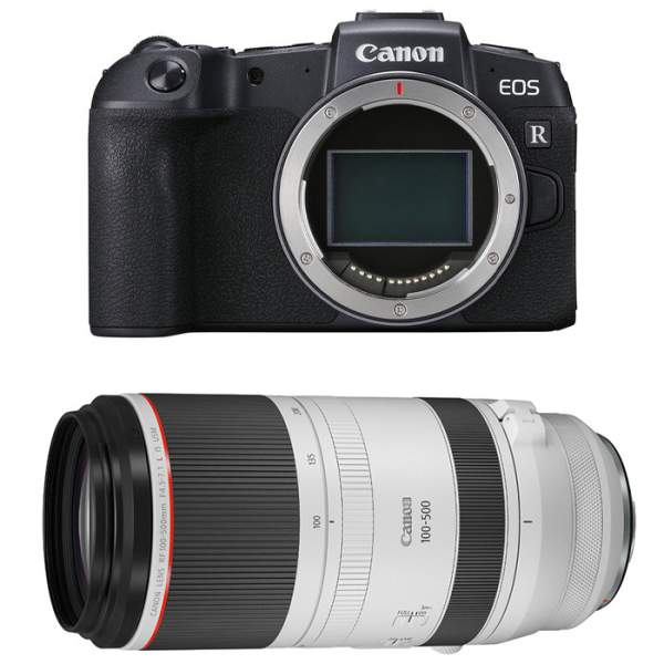 Aparat cyfrowy Canon zestaw EOS RP body bez adaptera + RF 100-500 F4.5-7.1L IS USM 