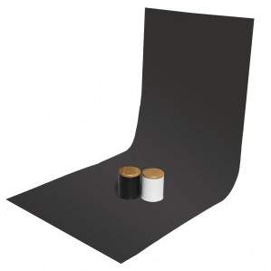 Tło plastikowe GlareOne PVC 60x130 cm czarne, lustrzane