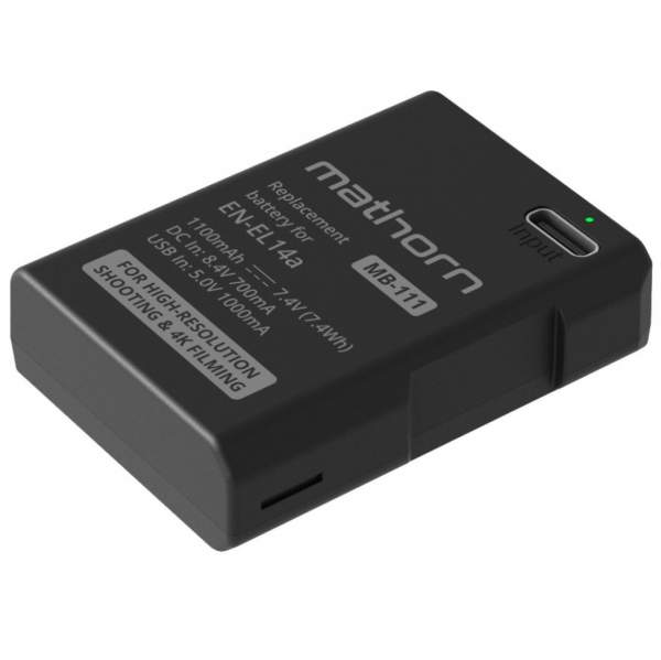 Akumulator Mathorn MB-111 1100mAh USB-C for EN-EL14a