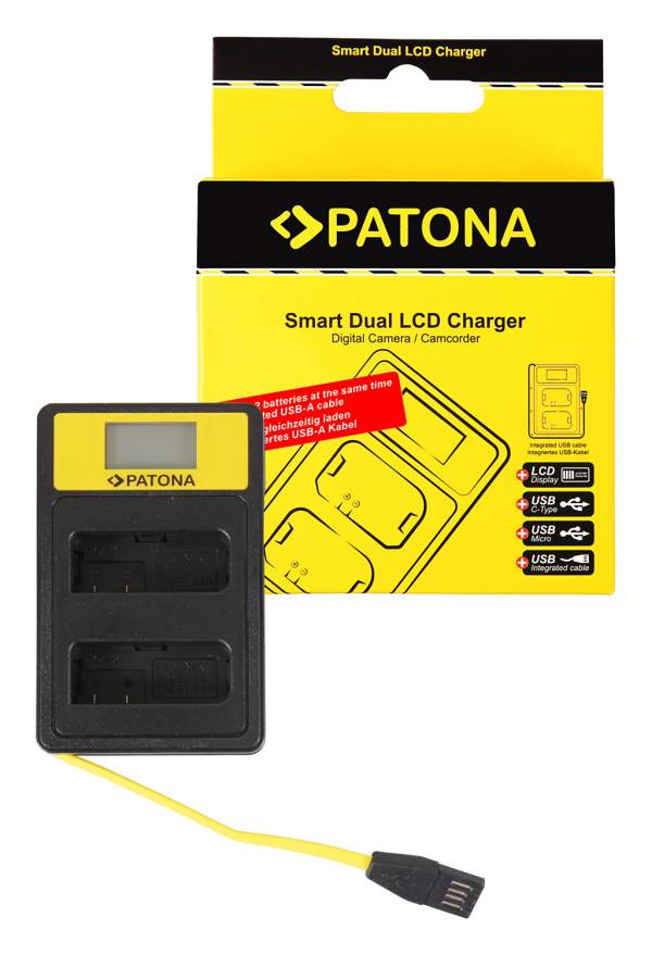 Ładowarka Patona Ładowarka USB  Smart Dual LCD do Nikon EN-EL14 ENEL14