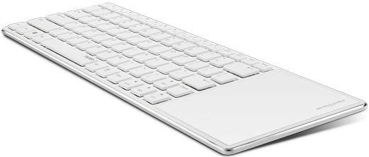 Rapoo klawiatura Bluetooth touchpad e6700 biała/srebrna
