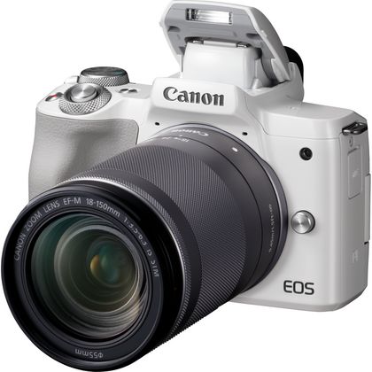 Aparat cyfrowy Canon EOS M50 + ob. EF-M 18-150 mm biały