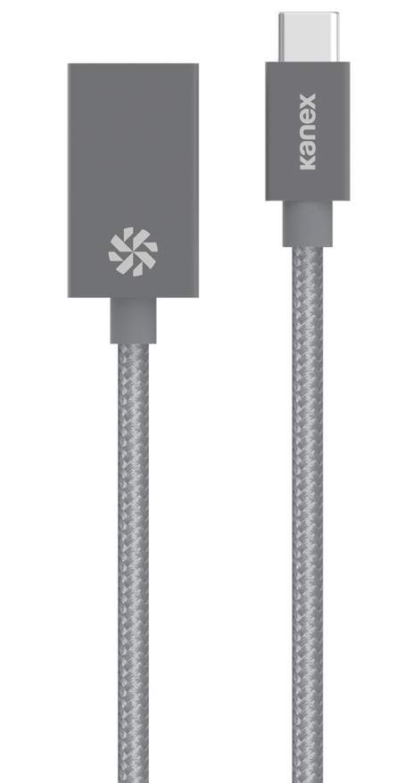 Kanex przejściówka DuraBaid Aluminium z USB-C na USB 3.0 typ A szara