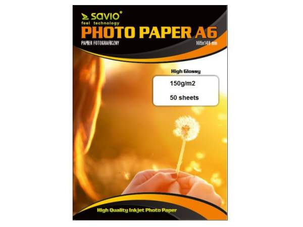 Papier SAVIO PA-03 A6 150g/m2 50 szt. błysk